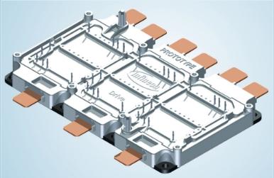 Infineon's compact HybridPACK Drive power module is optimized for hybrid and electric vehicles with power levels in the range of 50 to 100 kW.