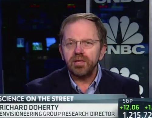 Richard Doherty, technology journalist and research director of Envisioneering Group, in 2012.(Source: Richard Doherty)
