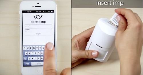 Electric Imp's BlinkUp setup solution makes it easy to integrate imps and apps. Users can connect products and services to the Internet using a mobile device.