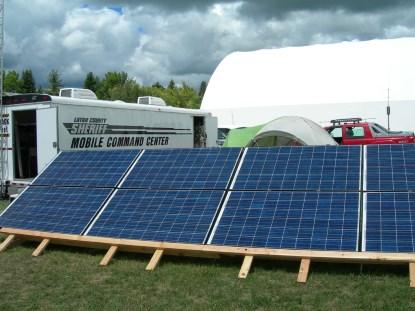 Solar panels generating full power during the day. (Click herefor a larger image.)