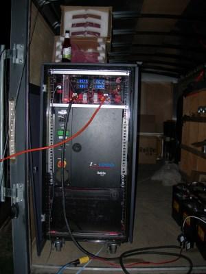 Fuel cell generating power at night. (Click here for a larger image.)