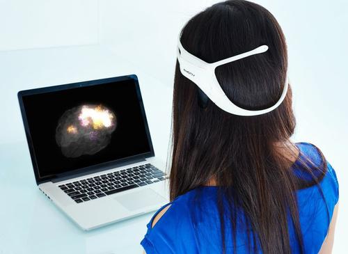 Philips has crafted a space-age-looking brain-wave monitor with three electrodes that enables control of household items for sufferers of ALS. (Source: Philips)