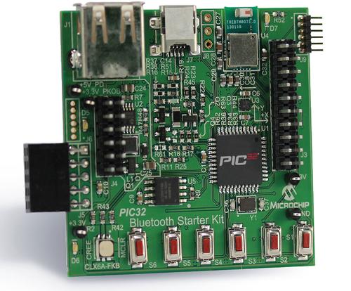 Microchip eases Bluetooth development with its PIC32 starter kit (part DM320018, pictured above). (Source: Microchip)
