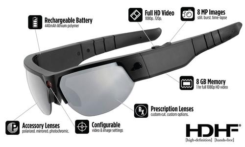 Pivothead's glasses look more like sunglasses than a borg accessory. (Source: Pivothead)