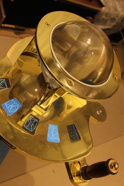 The Mathenaeum design studio mechanical control system.(Source: The Museum of Mathematics)