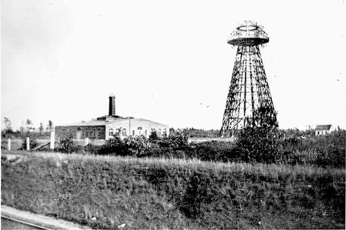 Built in 1901, the Wardenclyffe tower was 187 feet tall, and you canstill see the base of it at the current site.(Source: Tesla Science Center)