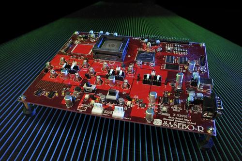 Secure embedded systems test platform from Virginia Tech is for tamper resistance research, especially intentional fault injection into microprocessor hardware. Virginia Tech's FAME (Fault-attack Awareness using Microprocessor Enhancements) aims to defend micro-controllers against malicious fault injection using elaborate tamper-sensitivity analysis. (Image: Jim Stroup / Virginia Tech)