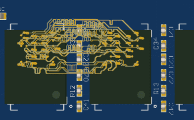 Figure 2. The signal lines on this DDR4 DIMM do not follow the shortest path between SDRAM devices in order for the delay times meet the DDR specifications.