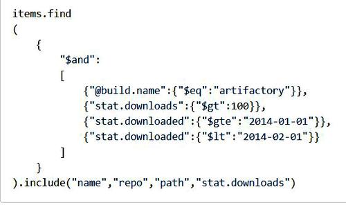 AQL search string for all artifacts downloaded more than 100 times during January 2014, for displaying file names, repositories, paths and number of downloads.