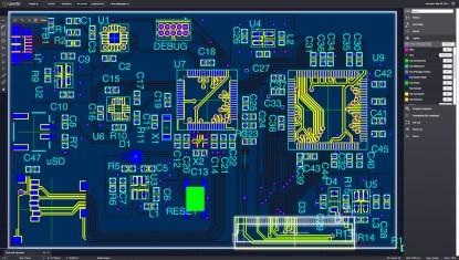 PCB Layout editor (Click here to see a larger image.)