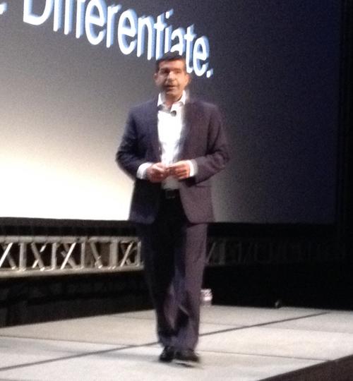 Ali Sebt, president of Renesas Electronics Americas, revealed the core elements of Synergy at the Renesas Developer's Conference. (Image: Rich Quinnell/EE Times)