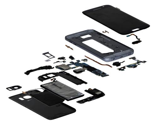 Click here for larger image
'Exploded view' of torn down Galaxy S7. (Source: IHS)