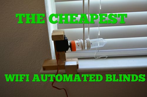 It may not be pretty but BRUH Automation's DIY IoT Automated Blinds are both functional and affordable.
(Source: https://www.youtube.com/watch?v=8bcYB-0bctE) (Pic: https://i.ytimg.com/vi/8bcYB-0bctE/maxresdefault.jpg)