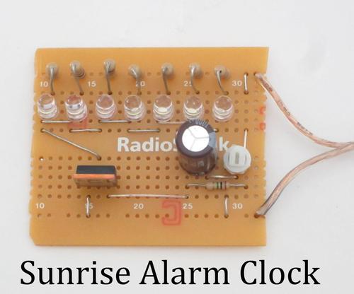 Jason Poel Smith's Sunrise Alarm Clock eschews modern smart bulbs in favor small LEDs to provide the effect of sunlight.
(Source/Pic: http://www.instructables.com/id/Sunrise-Alarm-Clock-1/?ALLSTEPS)
