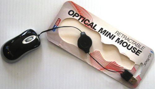 Figure 1: This retractable mini-mouse seemed like just what I wanted, but the lack of strain relief and its super-thin wires made me doubt how long it would last in use.