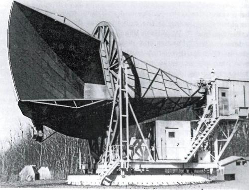 The AT&T Horn Antenna in Homdel, N.J., that enabled Bell Labs researchers Arno Penzias and Robert Wilson to discover the cosmic background microwave radiation resulting from the Big Bang.
(Source: Bell Labs)
