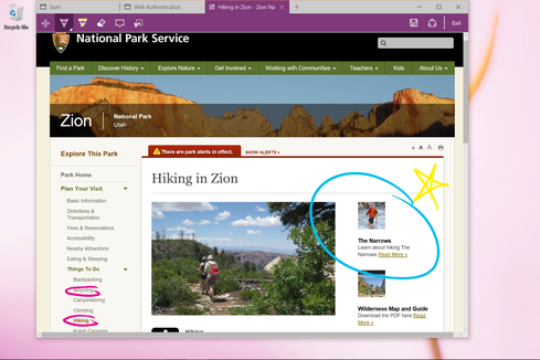 Why It Matters: Microsoft Edge  Another sign of Microsoft's modernization is the new Edge browser, which is intended to replace Internet Explorer for the majority of Windows users. IE will continue to be available for enterprise purposes, but it will no longer be the default browser. As it stands, Edge is lightweight and efficient. It works like most other browsers, but it's a big improvement over Internet Explorer. The new browser has a few key features that I've found to be pretty useful. If you're running Windows 10 on a device like the Surface, Edge's Web Note feature lets you mark up pages and share them, which is handy for marking documents and organizing plans. An improved Reading View gets rid of advertisements for certain websites, and Cortana integration facilitates quick Web searches. It's worth noting that even in the final version of Windows 10, Edge is far from perfect. The browser is fast but still lacks features such as extension support, which is promised to arrive as Windows 10 continues to develop. (Image: Microsoft)