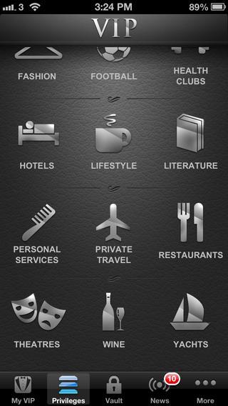 VIP Black Kicks Siri To The Curb ($999.99) Billed as the world's first premium lifestyle app, this disclaimer pretty much sums up the world's most exclusive digital concierge: Upon download, prospective VIP Black members will be required to certify they are High Net Worth Individuals with assets or income in excess of GB pound 1 million. (The $1 million mark is listed in British Pounds on the website.)