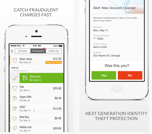 BillGuard BillGuard offers money tracking with the added security of identity-theft protection. The financial management app lets you view how you're spending money across a variety of categories. It learns more about your habits over time, so it can effectively detect fraudulent charges. You can also use the tool to connect online credit card statements; the app will highlight merchants that charge for services you may have forgotten or didn't know you were paying for. As a partner of US credit bureau Experian, BillGuard lets you receive credit and identity-theft alerts within the app if you're an Experian ProtectMyID member. (Image: Apple iTunes) 
