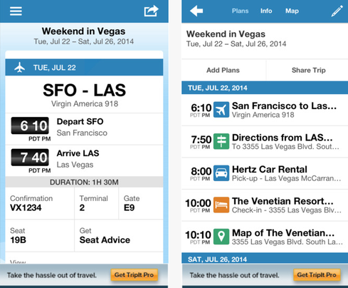 TripIt Vacation coming up on your calendar? Booking a spontaneous weekend away? Regardless of where your travels are taking you, you'll want TripIt. The app collects all your travel data and compiles it into an itinerary accessible via phone or Web browser. As if organization isn't enough, TripIt also scans your schedule and proposes suggestions for activities and sightseeing spots depending on where you'll be. You can access local weather, maps, and directions within the app as well. (Image: Apple iTunes) 