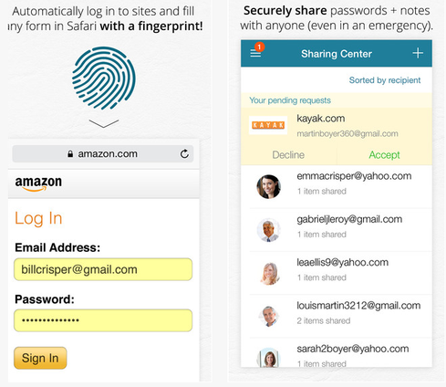 Dashlane This password manager and digital wallet recently arrived on iPhone and Apple Watch. Dashlane helps you adhere to the widely known Internet rule of frequently changing your passwords. Its one-touch password changer automatically updates your password across a variety of online accounts. So next time you get an email about a potential hack, you can quickly change your password. (Image: Apple iTunes) 