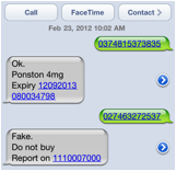 Two sample verifications and responses, one verified and one nonverified. (Source: Sample created by author.)
