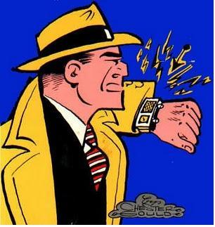 Chester Gould set the bar high when he drew Dick Tracy and his high-tech wristwatch. (Source: Wikipedia) 