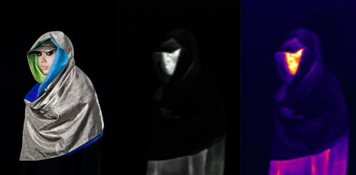 This Adam Harvey Anti-Drone Scarf, which retails for  GB pound 370.00 (about $561), is part of the designer's Stealth Wear collection, available now. (Source: Adam Harvey)