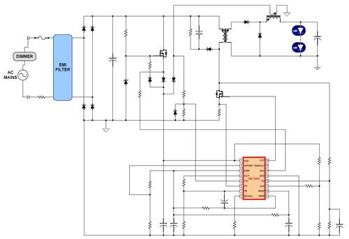 A conventional off-line switcher using a flyback topology