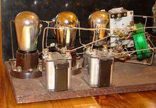A typical breadboarded circuit. (Source: Wikipedia)