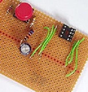 A typical perf board circuit. (Source: Wikipedia)