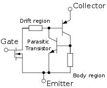 The functional equivalent of an IGBT (Source: Wikipedia)