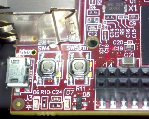 Switch S5 is configured to perform the role of a reset.