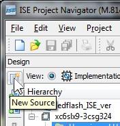 Bringing up the IDE -- New Source icon