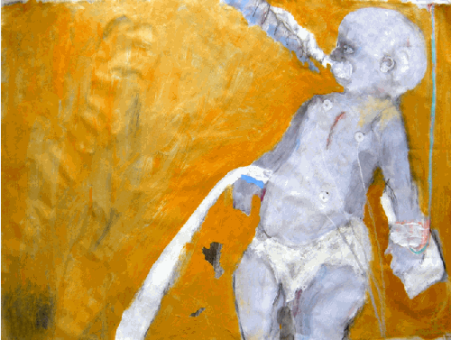 Voiceless. Mixed media on vellum by JParadisi 2009