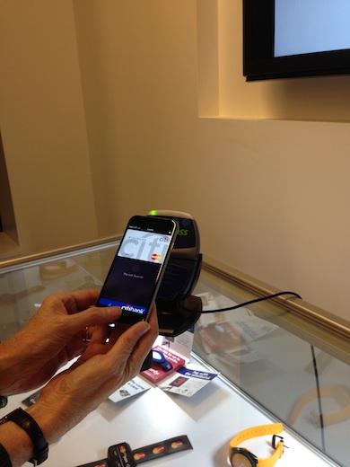 ApplePay NFC demonstration at MasterCard's NYC Technology Hub.