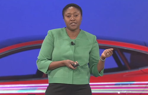 Aicha Evans, vice president of platform engineering group and general manager of the communications and devices group at Intel explains her vision of 5G.(Source: Intel) 