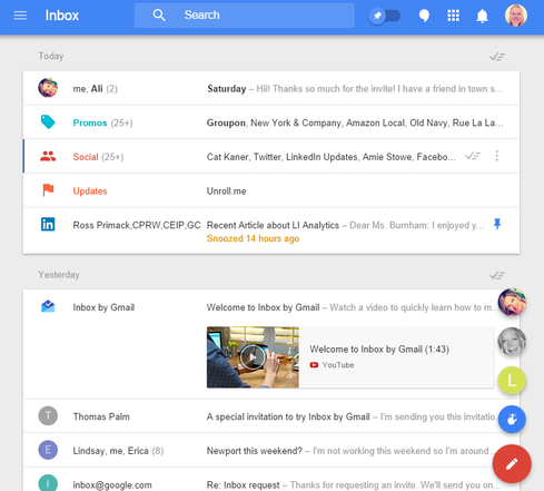 new google inbox app