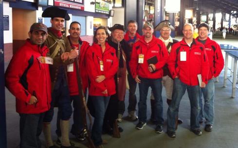 WiFi Coaches prepare for a New England Patriots game at Gillette Stadium.